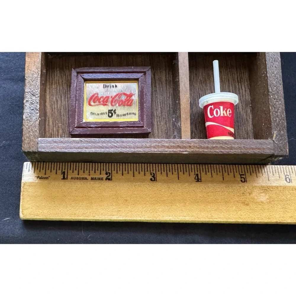 Coca Cola Minature Wooden Trinket Shelf 5